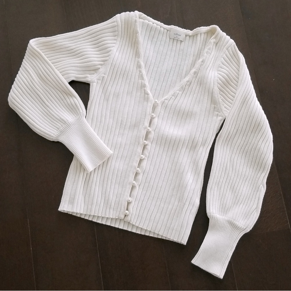 Wilfred pearl button cardigan